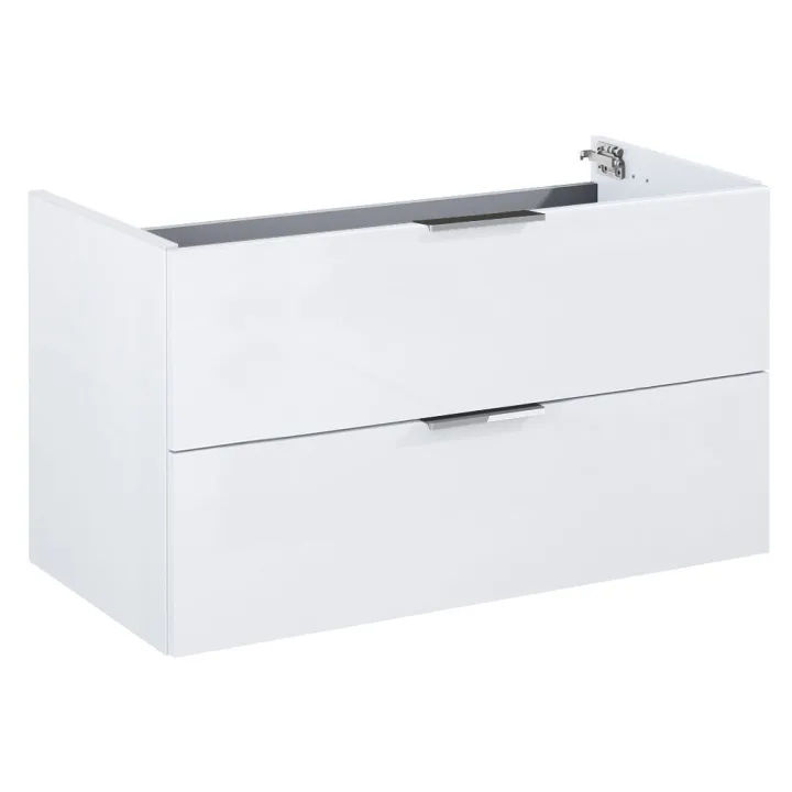Frame komoda 80 cm 2-szufladowa biały połysk bez blatu podwieszana