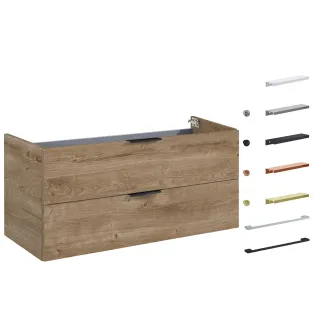 Frame komoda 100 cm 2-szufladowa dąb canela bez blatu podwieszana