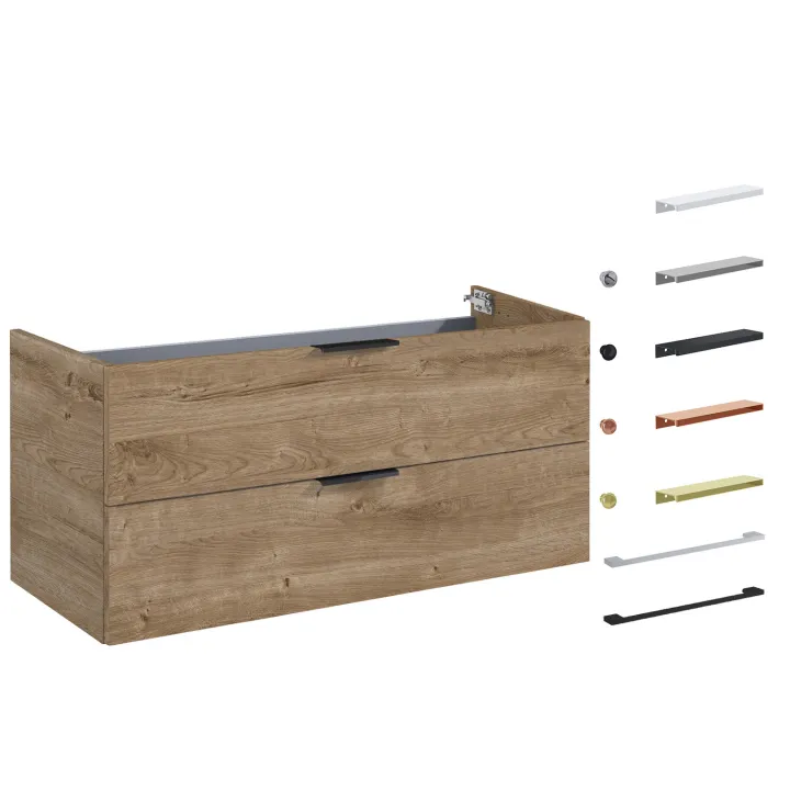 Frame komoda 100 cm 2-szufladowa dąb canela bez blatu podwieszana