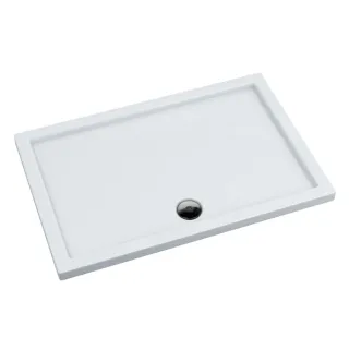 Slim brodzik prostokątny 80x100x5 cm, biały