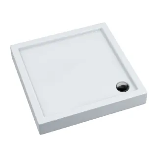 Sleek brodzik kwadratowy 80x80x14 cm, biały