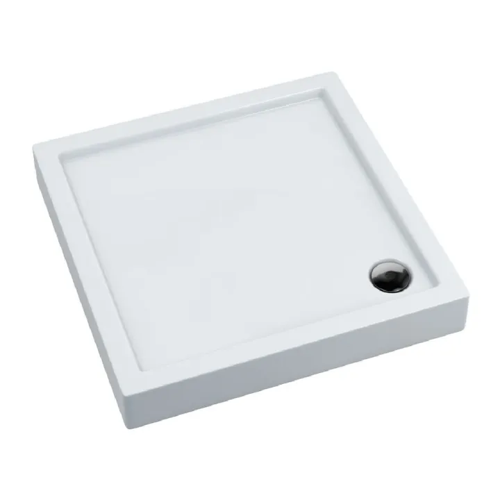 Sleek brodzik kwadratowy 90x90x14 cm, biały