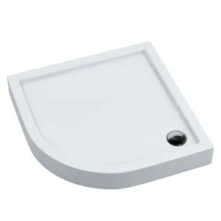 Sleek brodzik półokrągły 90x90x14 cm, biały