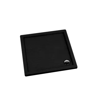Slim brodzik kwadratowy 80x80x5 cm, czarny łupek
