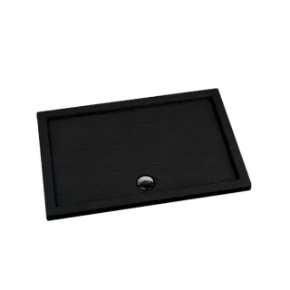 Slim brodzik prostokątny 90x120x5 cm, czarny łupek