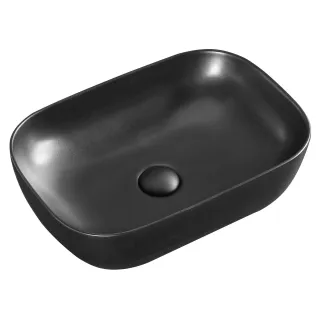 Malaga Nero umywalka nablatowa 46x33 cm czarna