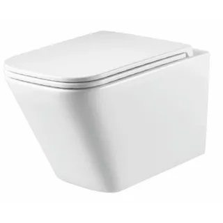 Getafe miska WC wisząca Storm biała z deską wolnoopadającą slim, duroplast