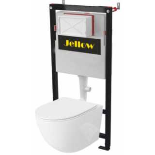 Soller set stelaż podtynkowy + miska WC wisząca Rimless z deską slim wolnoopadającą, duroplast