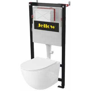 Soller set stelaż podtynkowy + miska WC wisząca Rimless z deską slim wolnoopadającą, duroplast