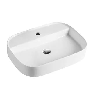 Toledo 60 cm umywalka nablatowa z otworem 61x45 cm