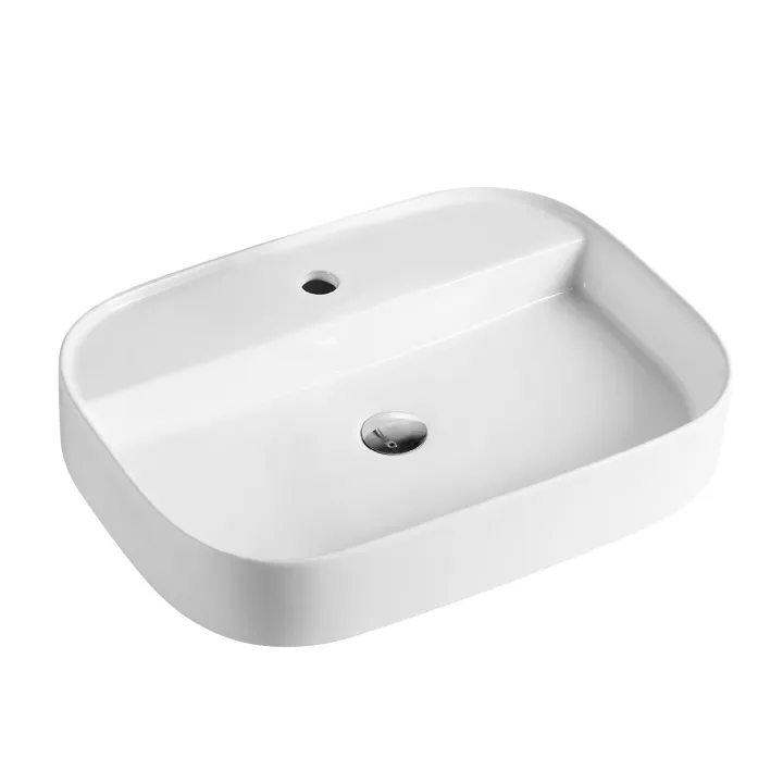 Toledo 60 cm umywalka nablatowa z otworem 61x45 cm