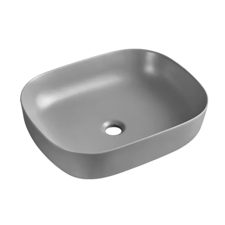 Asturia Gris umywalka nablatowa szary mat 49x39,5 cm