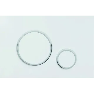 Optima Circle przycisk WC biały + chrom