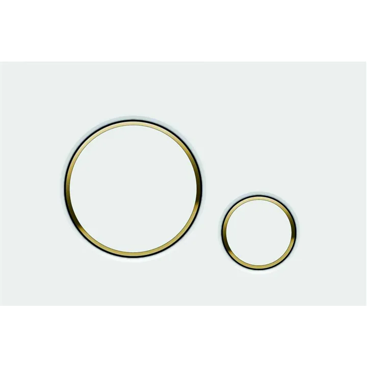 Optima Circle przycisk WC biały + złoty