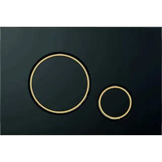 Optima Circle przycisk WC czarny mat + złoty