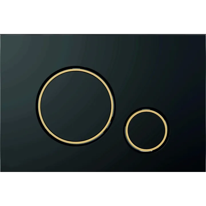Optima Circle przycisk WC czarny mat + złoty