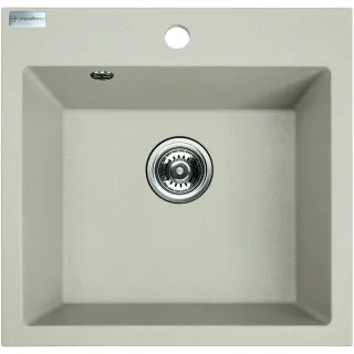 Maranello zlewozmywak granitowy beż 49x49 cm, 1-komora, syfon