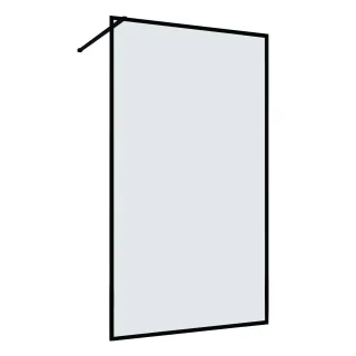 Teine II ścianka walk-in 100x200 cm, szkło transparent z czarną ramką