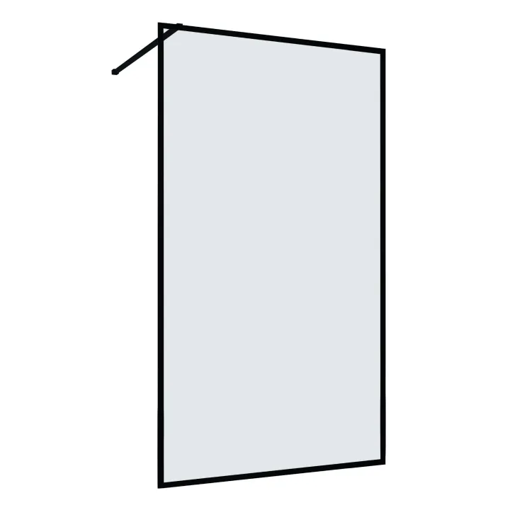 Teine II ścianka walk-in 80x200 cm, szkło transparent z czarną ramką