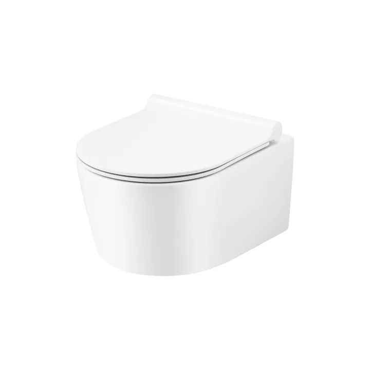 Alicante Rimless miska WC wisząca z deską wolnoopadającą slim, duroplast