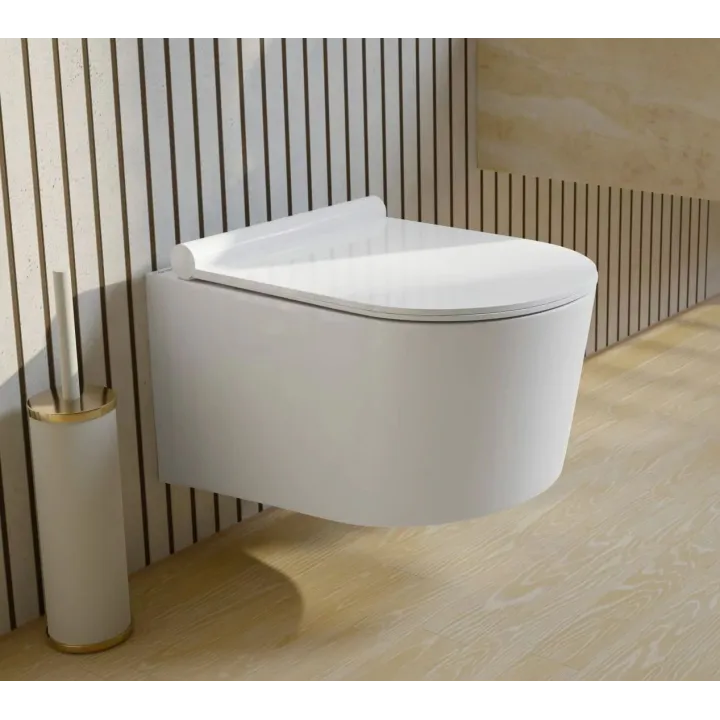 Alicante Rimless miska WC wisząca z deską wolnoopadającą slim, duroplast
