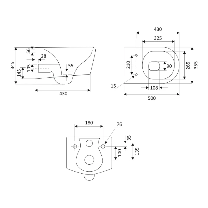 Alicante Rimless miska WC wisząca z deską wolnoopadającą slim, duroplast