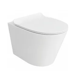 Oviedo Storm miska WC wisząca biała z deską wolnoopadającą slim, duroplast