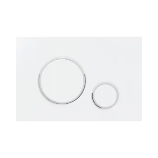 Optima Circle przycisk WC biały + chrom