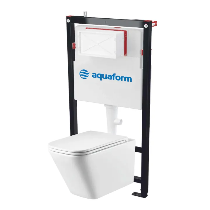 Getafe Storm set stelaż podtynkowy + miska WC wisząca z deską wolnoopadającą slim, duroplast