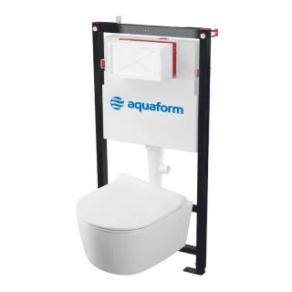 Alicante set stelaż podtynkowy + miska WC wisząca Rimless z deską wolnoopadającą slim, duroplast