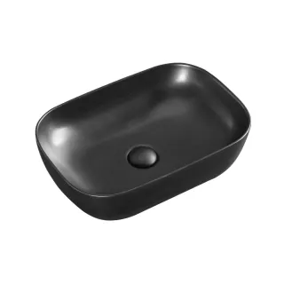 Malaga Nero umywalka nablatowa 46x33 cm czarna