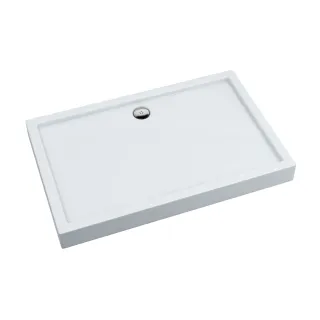 Sleek brodzik prostokątny 90x120x14 cm, biały