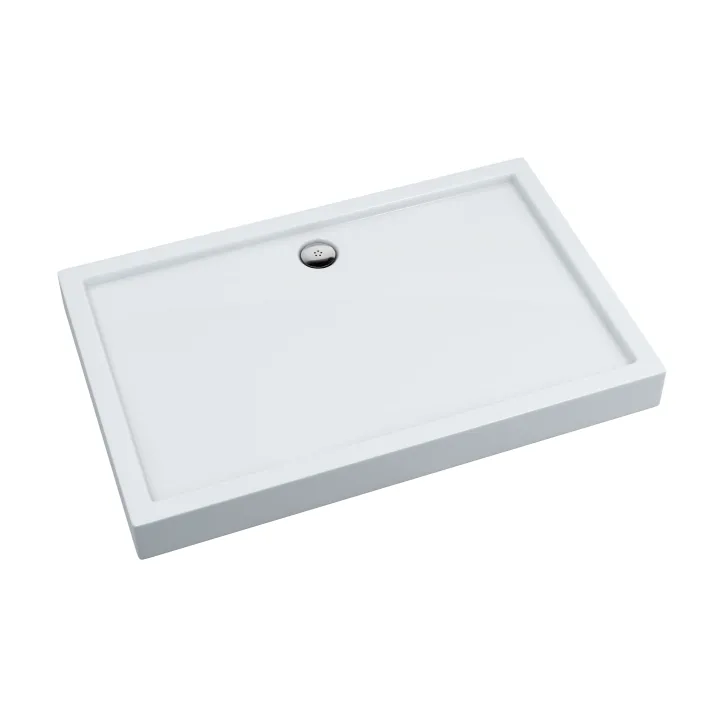 Sleek brodzik prostokątny 90x120x14 cm, biały