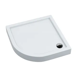 Sleek brodzik półokrągły 80x80x14 cm, biały
