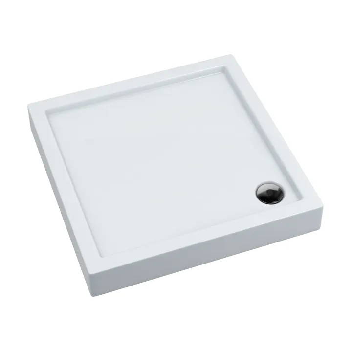 Sleek brodzik kwadratowy 90x90x14 cm, biały