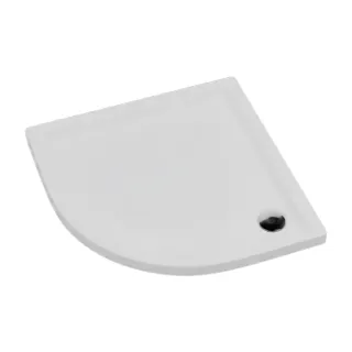 Slim brodzik półokrągły 90x90x5 cm, biały łupek