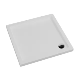 Slim brodzik kwadratowy 90x90x5 cm, biały łupek