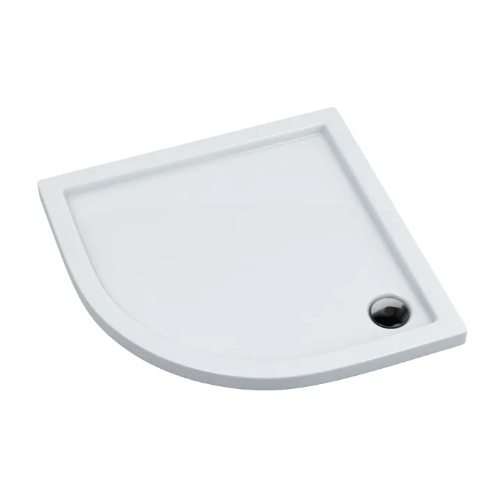 Slim brodzik półokrągły 90x90x5 cm, biały