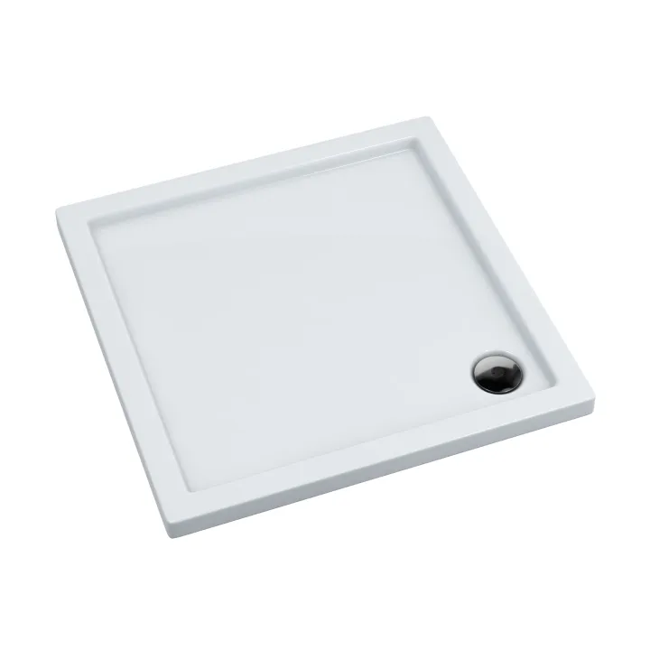 Slim brodzik kwadratowy 80x80x5 cm, biały