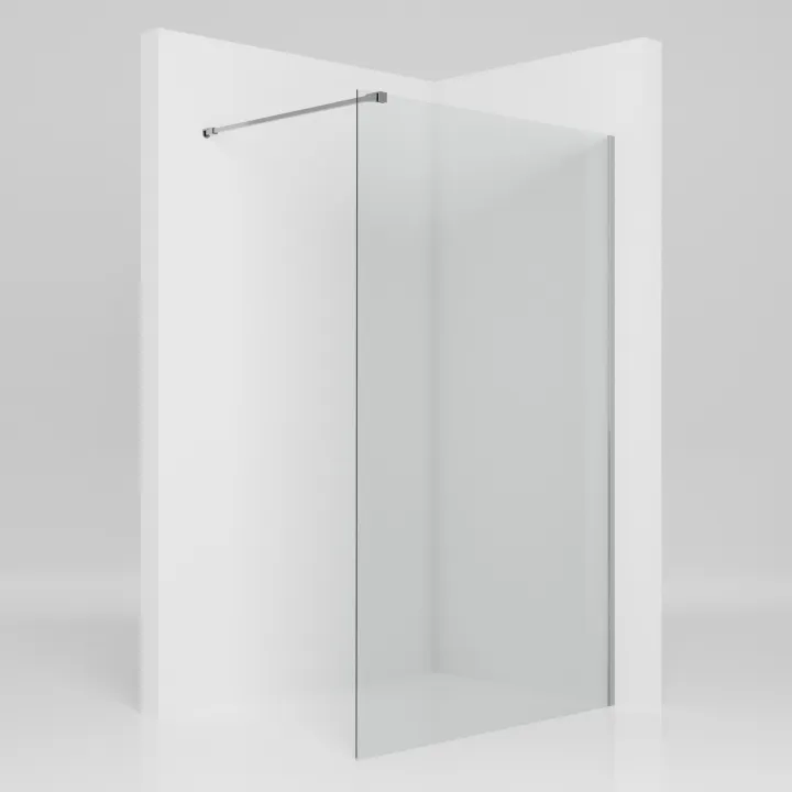 Fuji ścianka walk-in 90x200 cm, chrom optic, szkło transparent 8 mm, powłoka Glass Protect