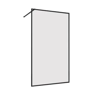 Teine II ścianka walk-in 110x200 cm, szkło transparent z czarną ramką