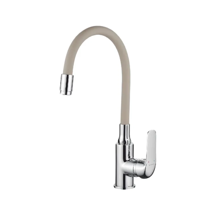 Modena elastico zlewozmywak granitowy beż 50x78 cm, 1-komora XL +1/2 ociekacz, bateria elastyczna, syfon
